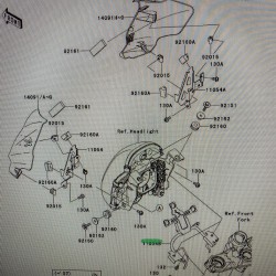 06-08 Kawasaki Er6 Ön Far Demiri Alt Kısım Er6 n Ön Far Demiri Alt Kısım Abs Model