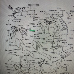 07-08 Kawasaki Ninja Zx-6R Sağ Grenaj Montaj Demiri Üst Taraf