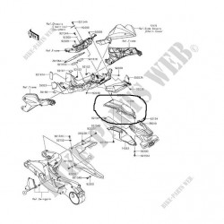 kawasaki ninja h2 plakalık taşıyıcı gövde ninja h2 arka plakalık demiri