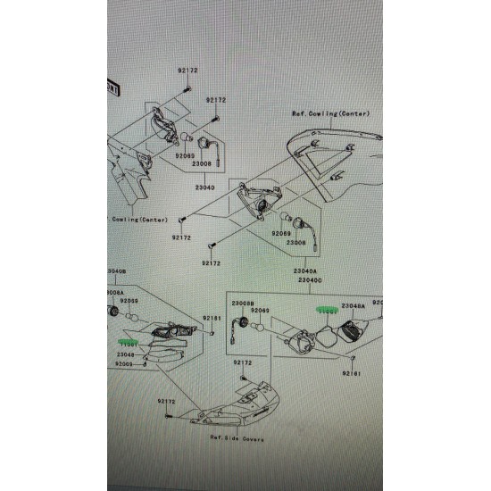 Kawasaki gtr 1400 Arka sinyal camı oringi Kawasaki gtr 1400 Arka sinyal camı oringi