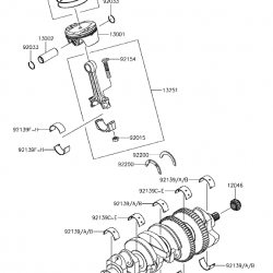 kawasaki zzr 1400 krank zx14 krank sıfır orıjınal 12-20 model ıcin