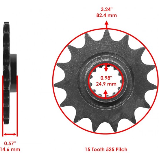 98-02 Kawasaki ZX-6R Ön Dişli Orijinal 98-02 Kawasaki ZX-6R Ön Dişli Orijinal