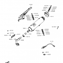 kawasaki j 300 egsoz tüpü j300 egsoz orıjınal