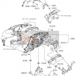 14-24 Kawasaki Z 1000 Kafa Demiri Üst Parça