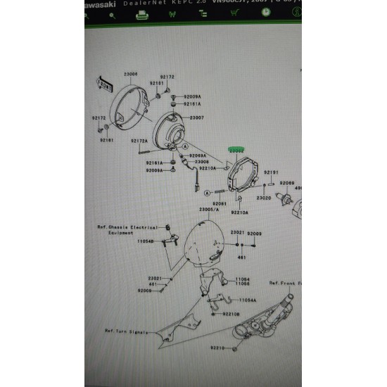Kawasaki vn 900 custom ön far montaj çerçevesi vn 900 dış montaj demiri Kawasaki vn 900 custom ön far montaj çerçevesi vn 900 dış montaj demiri