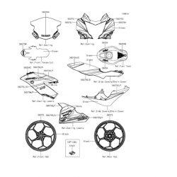 Kawasaki Ninja 250 SL Sağ Grenaj Üst Stıcker WSB Model