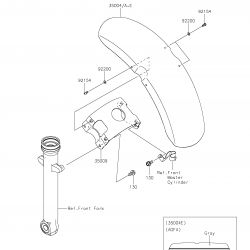 Kawasaki vulcan s ön çamurluk bağlantı demiri