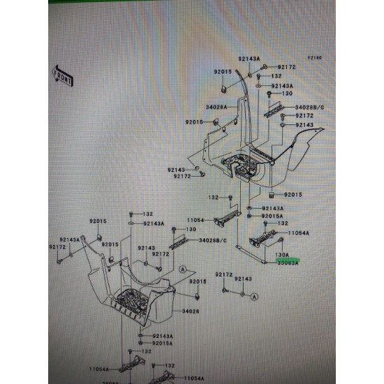 06-25 Kawasaki kvf 650 kvf 750 Basamak Demiri STAY, STEP RH 06-25 Kawasaki kvf 650 kvf 750 Basamak Demiri STAY, STEP RH