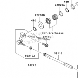 07-08 kawasaki zx6 vites mili ara mil zx-6r vites ara çubuğu