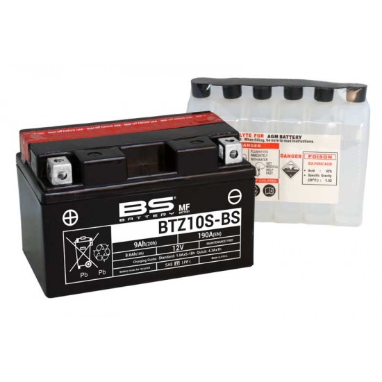 BS AKÜ btz10-s honda cbr 650r cbr 600rr cbf 500 cbf 600 adv 350 BS AKÜ btz10-s honda cbr 650r cbr 600rr cbf 500 cbf 600 adv 350