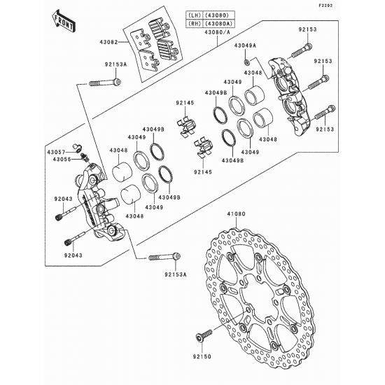 06-07 Kawasaki zx10 ön disk zx10r ön disk zx 10 r ön disk orijinal