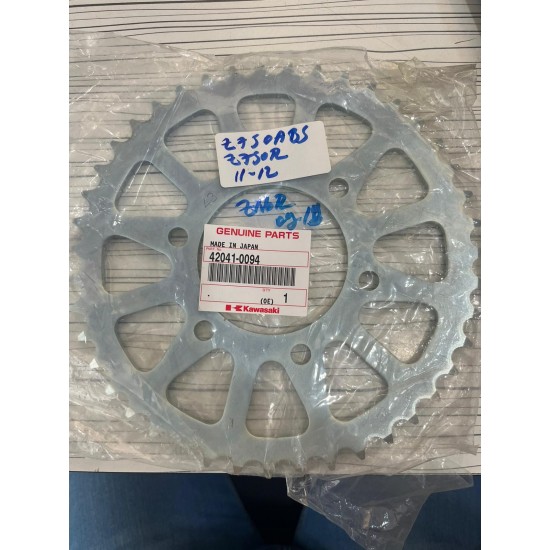 11-12 Kawasaki Z 750R 09-19 ZX-6r Arka Dişli Orijinal 11-12 Kawasaki Z 750R 09-19 ZX-6r Arka Dişli Orijinal