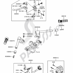 2006 -2007 kawasaki zzr 600 sol gidon zzr 600 sol direksiyon orıjınal