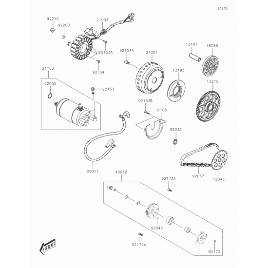 kawasaki j 300 yağ pompası j300 yağ pompası orıjınal