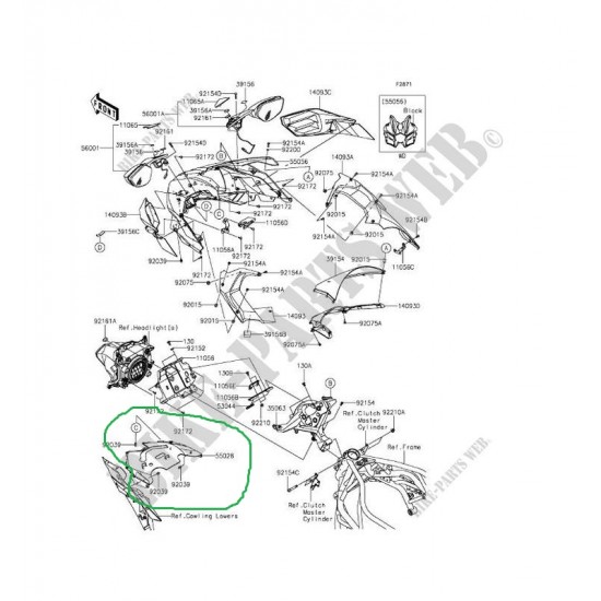 kawasaki ninja h2 kafa grenajı alt panzolot ninja h2r kafa alt panzolot