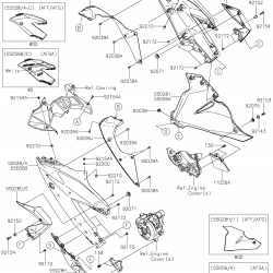 Kawasaki Ninja 250 SL Sağ Alt Sakal Siyah wsb model
