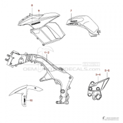 Kawasaki Z 1000 SX Sağ Ön Braket Stıckerı Ön Taraf