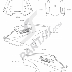 15-20 Kawasaki Versys 650 Sağ Sol Depo Grenajı Versys Sticker