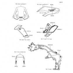 15-20 Kawasaki Versys 1000 Sağ Sol Grenaj 1000 Stıcker