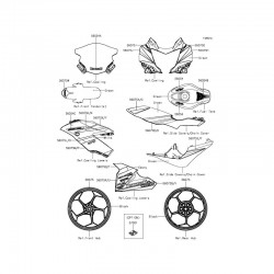 16-20 Kawasaki ZX-10R Üst Grenaj ,NINJA Stıcker KRT Modeli