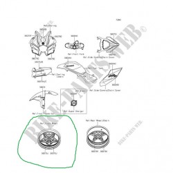kawasaki ninja h2 ön jant şeridi yeşil ninja h2 jant şeridi orıjınal ön