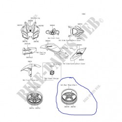 kawasaki ninja h2 arka jant şeridi yeşil ninja h2 jant şeridi orıjınal