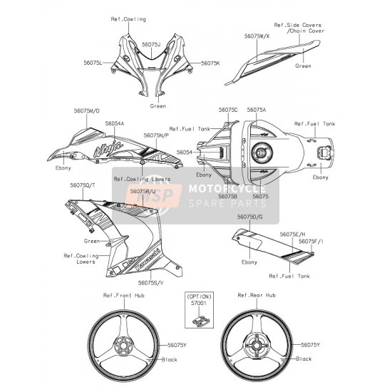 16-17 Kawasaki ZX-10R Kuyruk Grenajı Stickerı Sağ Taraf KRT Modeli 16-17 Kawasaki ZX-10R Kuyruk Grenajı Stickerı Sağ Taraf KRT Modeli