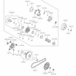 kawasaki j 300 ön debriyaj pervanesi j 300 ön  varyatör pervanesi