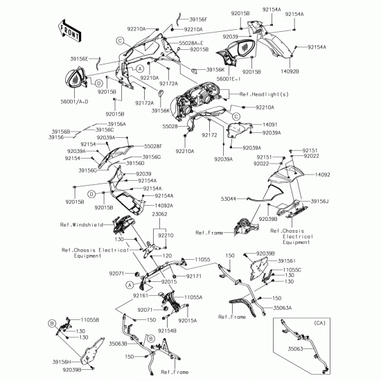 Kawasaki gir 1400 panzolot Dübel pulu ram air dübel pulu