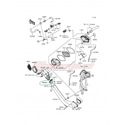 kawasaki ninja h2 ram air kauçuğu ninja h2 hava kanalı contası