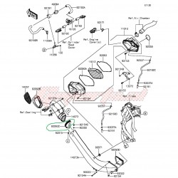 kawasaki ninja h2 ram air kauçuğu ninja h2 hava kanalı contası
