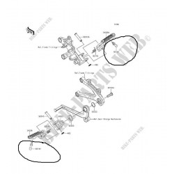 kawasaki ninja h2 ön basamak sürtünme vidası ninja h2 r basamak vidası