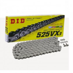 DID-525VX3 (Çelik)-108  DID 525VX3-108 LİNK ÇELİK ZİNCİR (X-RİNG) mt 07 yzf r7 