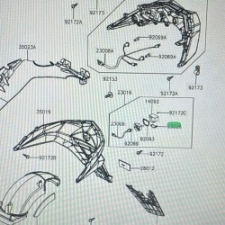 Kawasaki j 300 arka plaka lambası j 300 plakalık aydınlatma lambası camı LENS LICENSE