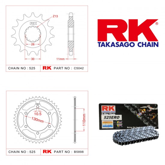 16-19 Rk Zincir Dişli Set Tracer 700 O-ringli Set 16-19 Rk Zincir Dişli Set Tracer 700 O-ringli Set