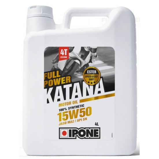 Ipone Full Power Katana 15W50 4T Esterli Motosiklet Yağı 4 litre Ipone Full Power Katana 15W50 4T Esterli Motosiklet Yağı 4 litre